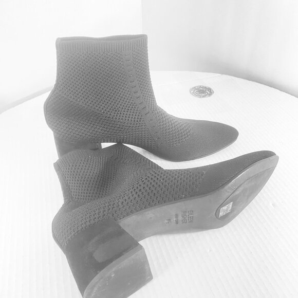 Eileen Fisher Vero Cuoio Purl Stretch Sock Bootie Heels – Size 9.5 - Picture 9 of 15